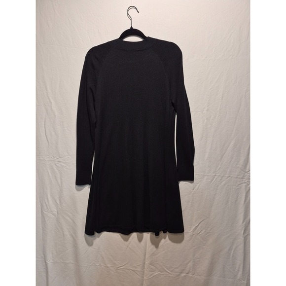Loft Gray Long Sleeve Sweater Dress Slight Flair Excellent Quiet Luxury Chic - Picture 8 of 11